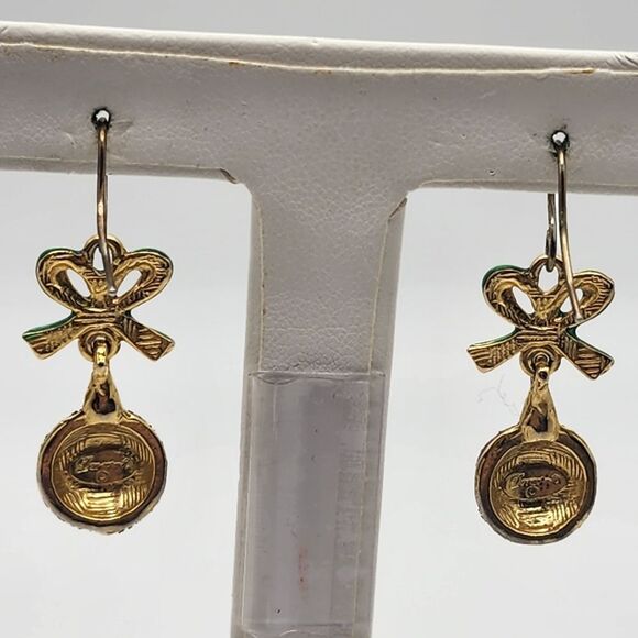 Danecraft Green & Red Christmas Ornament Dangling Earrings - Picture 4 of 5